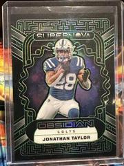 Jonathan Taylor [Green Electric Etch] #13 Football Cards 2023 Panini Obsidian Supernova Prices