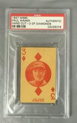 Paul Waner [3 of Diamonds] Baseball Cards 1927 W560 Hand Cut Prices