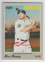 Max Muncy [Red Ink] #MMU Baseball Cards 2019 Topps Heritage Real One Autographs Prices