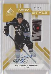 Carson Lambos [Gold Autograph Patch] #NS-CL Hockey Cards 2021 SP Game Used CHL New Style Prices