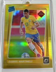 Gabriel Martinelli [Optic Gold] Soccer Cards 2021 Panini Donruss Road to Qatar Prices