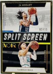 Ja Morant, LaMelo Ball [Split Screen FOTL] #273 Basketball Cards 2021 Panini Noir Prices