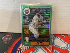 Pete Alonso [Green] #87BC-10 Baseball Cards 2022 Topps Chrome 1987 Prices