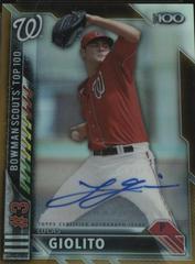 Lucas Giolito [Autograph] #BTP-3 Baseball Cards 2016 Bowman Scouts' Top 100 Prices