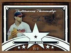 Shane Bieber [Orange] #PP-SB Baseball Cards 2022 Topps Five Star Pentamerous Penmanship Autographs Prices