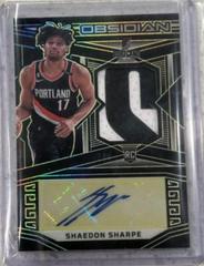 Shaedon Sharpe [Jersey Autograph Yellow] #209 Basketball Cards 2022 Panini Obsidian Prices