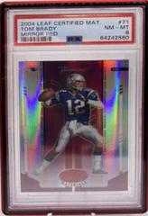 Tom Brady [Mirror Red] #71 Football Cards 2004 Leaf Certified Materials Prices