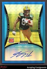 Jordy Nelson [Autograph Blue Refractor] Football Cards 2008 Bowman Chrome Prices
