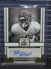 Brian Robinson Jr. [Gold Spectrum] Football Cards 2022 Leaf Ultimate Draft Autographs Prices