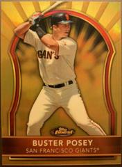 Buster Posey [Gold Refractor] #3 Baseball Cards 2011 Finest Prices