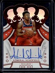 Admiral Schofield [Red] Basketball Cards 2019 Panini Crown Royale Rookie Autographs Prices