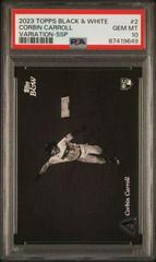 Corbin Carroll [SSP] #2 Baseball Cards 2023 Topps Black and White Prices