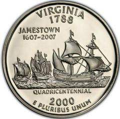 2000 S [CLAD VIRGINIA PROOF] Coins State Quarter Prices