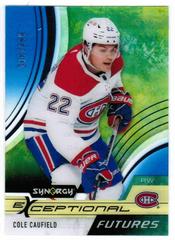 Cole Caufield [Blue] #EF-CC Hockey Cards 2021 Upper Deck Synergy Exceptional Futures Prices