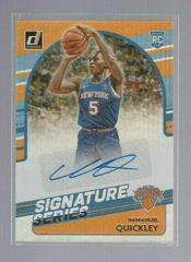 Immanuel Quickley Basketball Cards 2020 Donruss Signature Series Prices