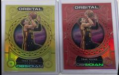 Trae Young [Yellow Flood] Basketball Cards 2022 Panini Obsidian Orbital Prices