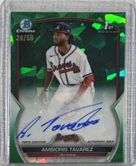 Ambioris Tavarez [Green] Baseball Cards 2023 Bowman Chrome Sapphire Autographs Prices