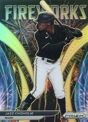 Jazz Chisholm [Silver Prizm] Baseball Cards 2022 Panini Prizm Fireworks Prices
