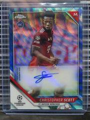 Christopher Scott [Blue Wave Refractor] Soccer Cards 2021 Topps Chrome UEFA Champions League Autographs Prices