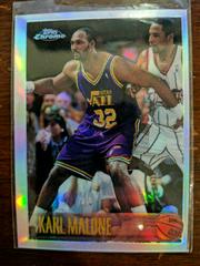 Karl Malone [Refractor] #105 Basketball Cards 1996 Topps Chrome Prices