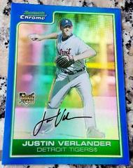 Justin Verlander [Blue Refractor] #217 Baseball Cards 2006 Bowman Chrome Prices