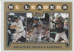 Holliday, Jones, Ramirez [Gold] Baseball Cards 2008 Topps Prices