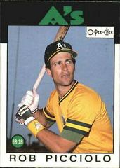 Rob Picciolo #3 Baseball Cards 1986 O Pee Chee Prices