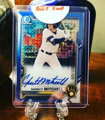 Garrett Mitchell [Blue Refractor] #BMA-GM Baseball Cards 2021 Bowman Chrome Mega Box Mojo Autographs Prices