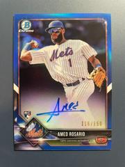 Amed Rosario [Blue Refractor] #BCRA-AR Baseball Cards 2018 Bowman Chrome Rookie Autographs Prices