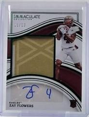 Zay Flowers [Emerald] #30 Football Cards 2023 Panini Immaculate Signature Patch Rookie Prices