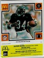 Walter Payton [Yellow] #34 Football Cards 1985 McDonald's Bears Prices