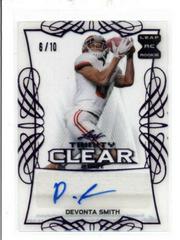 DeVonta Smith [Purple] #CA-DS2 Football Cards 2021 Leaf Trinity Clear Autograph Prices