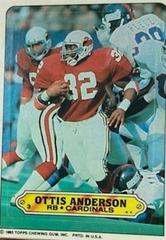 Ottis Anderson Football Cards 1983 Topps Stickers Insert Prices
