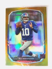 Eli Manning [Rainbow Foil Gold] #10 Football Cards 2013 Bowman Prices