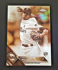 Aaron Nola [Sepia Refractor] #114 Baseball Cards 2016 Topps Chrome Prices