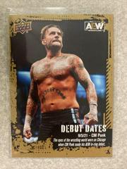 CM Punk [Gold] Wrestling Cards 2022 Upper Deck AEW Debut Dates Prices