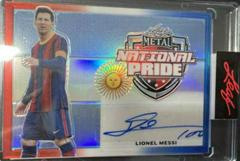Lionel Messi [Prismatic Red White Blue] Soccer Cards 2022 Leaf Metal Autographs Prices