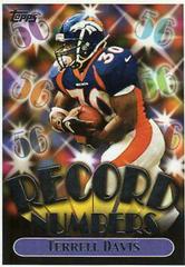 Terrell Davis #RN2 Football Cards 1999 Topps Record Numbers Prices