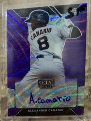 Alexander Canario [Purple Wave] Baseball Cards 2018 Leaf Metal Draft Autograph Prices