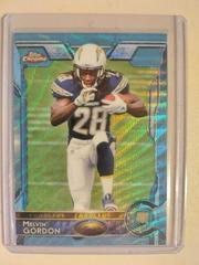 Melvin Gordon [One Knee Up Blue Wave Refractor] #105 Football Cards 2015 Topps Chrome Prices