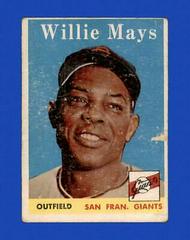 Willie Mays Baseball Cards 1958 Topps Prices