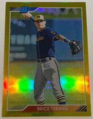 Brice Turang [Gold Refractor] Baseball Cards 2020 Bowman Heritage Chrome Prospects Prices
