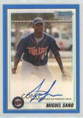Miguel Sano [Blue Refractor Autograph] #BCP205 Baseball Cards 2010 Bowman Chrome Prospects Prices