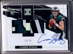 Carson Strong [Helmet Patch Autograph] #103 Football Cards 2022 Panini Impeccable Prices
