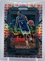 De'Aaron Fox [Silver] Basketball Cards 2022 Panini Prizm Monopoly Prices