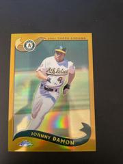 Johnny Damon [Black Refractor] #5 Baseball Cards 2002 Topps Chrome Prices