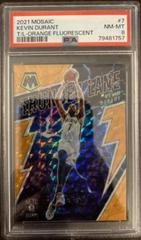 Kevin Durant [Orange Fluorescent] Basketball Cards 2021 Panini Mosaic Thunder Lane Prices