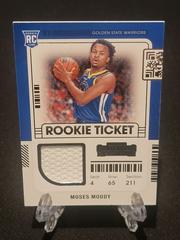 Moses Moody Basketball Cards 2021 Panini Contenders Rookie Ticket Swatches Prices