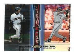 A. Belle, B. Bonds [Refractor/ Refractor] #SS4 Baseball Cards 1999 Finest Split Screen Prices