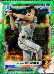 Colton Cowser [Green] #BDC-166 Baseball Cards 2021 Bowman Draft Sapphire Prices